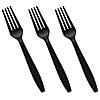 Black Plastic Disposable Forks (1000 Forks) Image 1