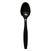 Black Plastic Disposable Spoons (1000 Spoons) Image 1