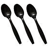 Black Plastic Disposable Spoons (600 Spoons) Image 1