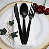 Black Plastic Disposable Spoons (600 Spoons) Image 4