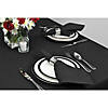 Black Polyester Tablecloth 60X84 Image 2