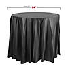 Black Round Disposable Plastic Tablecloths (84") - (48 Tablecloths) Image 1