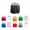 Black Round Disposable Plastic Tablecloths (84") - (48 Tablecloths) Image 3