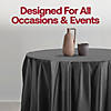 Black Round Disposable Plastic Tablecloths (84") - (48 Tablecloths) Image 4