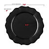 Black Round Lotus Plastic Dinnerware Value Set - (120 Settings) Image 3