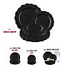 Black Round Lotus Plastic Dinnerware Value Set - (120 Settings) Image 4
