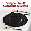 Black Round Lotus Plastic Wedding Value Set - (120 Settings) Image 4