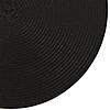 Black Round Polypropylene Woven Placemat (Set Of 6) Image 1