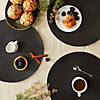 Black Round Polypropylene Woven Placemat (Set Of 6) Image 2