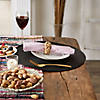 Black Round Polypropylene Woven Placemat (Set Of 6) Image 3