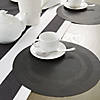 Black Round Pvc Doubleframe Placemat (Set Of 6) Image 3