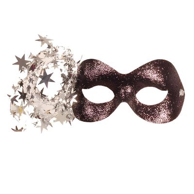 Black/silver Starlight Mask Costume Accessory Image 1