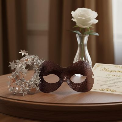 Black/silver Starlight Mask Costume Accessory Image 3