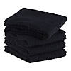 Black Solid Waffle Dishtowel (Set Of 4) Image 1