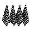 Black Solid Windowpane Terry Dishtowel (Set Of 4) Image 1