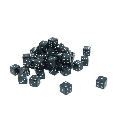 Black Square Cornered Dice - 100 Pack Image 1