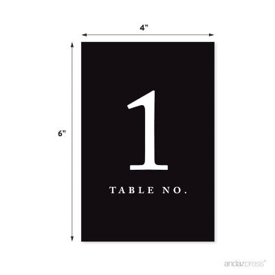 Black Table Numbers 1 20 4x6 Image 1