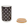 Black Trellis Paw Ceramic Treat Canister Image 1