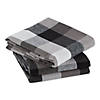 Black Tri Color Check Dishtowel (Set Of 3) Image 1