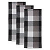 Black Tri Color Check Dishtowel (Set Of 3) Image 2