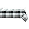 Black Tri Color Check Tablecloth 60X104" Image 1