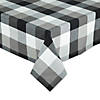 Black Tri Color Check Tablecloth 60X104" Image 1