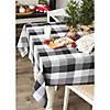 Black Tri Color Check Tablecloth 60X120" Image 3