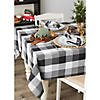 Black Tri Color Check Tablecloth 60X84" Image 2