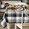 Black Tri Color Check Tablecloth 60X84" Image 4