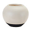 Black Two Tone Ceramic Vase 8.75"D X 7.25"D Image 1