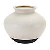 Black Two Tone Ceramic Vase 9"D X 7.5"H Image 1