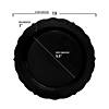 Black Vintage Rim Round Disposable Plastic Dinnerware Value Set (120 Dinner Plates + 120 Salad Plates) Image 3