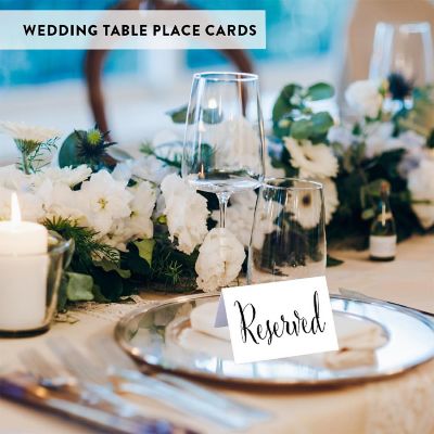 Black White Reserved Table Tent Cards Image 3