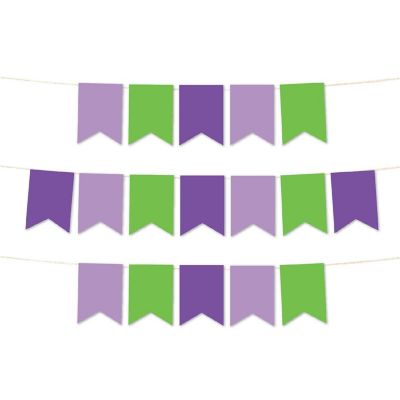 Black White Silver Pennant - 4 x 5.5 Inch Image 1