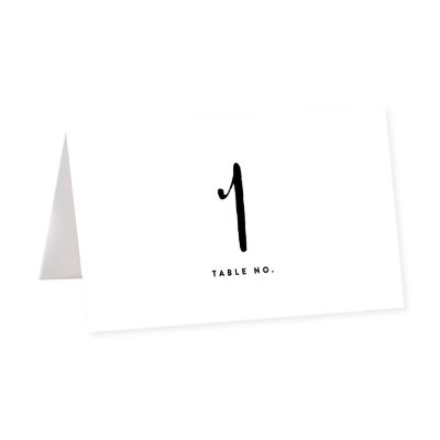 Black White Table Numbers 1-20 Tent Image 1