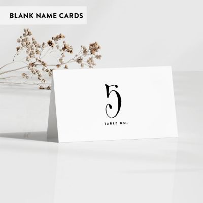 Black White Table Numbers 1-20 Tent Image 2