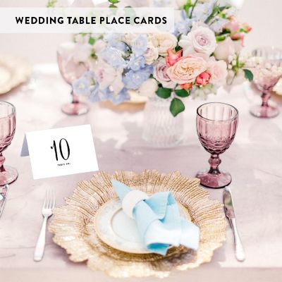 Black White Table Numbers 1-20 Tent Image 3