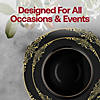 Black with Gold Fancy Round Disposable Plastic Tableware Set - (120 Settings) Image 4