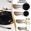 Black with Gold Marble Disposable Plastic Dinnerware Value Set (120 Settings) Image 1