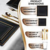 Black with Gold Square Edge Rim Plastic Dinnerware Value Set (20 Settings) Image 1
