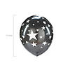 Black with Silver Stars 11" Latex Balloons - 24 Pc. Image 1