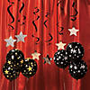 Black with Silver Stars 11" Latex Balloons - 24 Pc. Image 2
