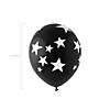 Black with White Stars 11" Latex Balloons &#8211; 24 Pc. Image 1