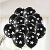 Black with White Stars 11" Latex Balloons &#8211; 24 Pc. Image 2