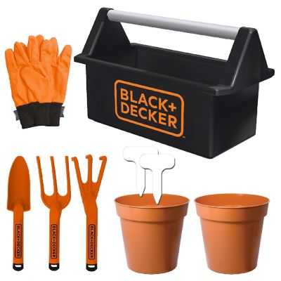 Black&amp;Decker Open Garden Toolbox Complete W/ Eight Piece Garden Tools Set Image 1