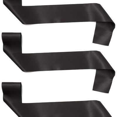 Blank Customizable Satin Sash (8 Pack), Black Image 2