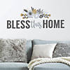 Bless This Home Floral Quote Peel & Stick Decals Image 2