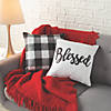 Blessed Black & White Plaid Pillow Set Image 2