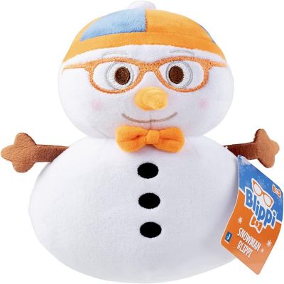 Blippi 7" Plush Christmas Toy, 2 Pack Holiday Bundle Set - Exclusive Figures, Winter Blippi and Snowman - Fun Stuffed Animal Doll Gift for Toddlers & Kids Image 2