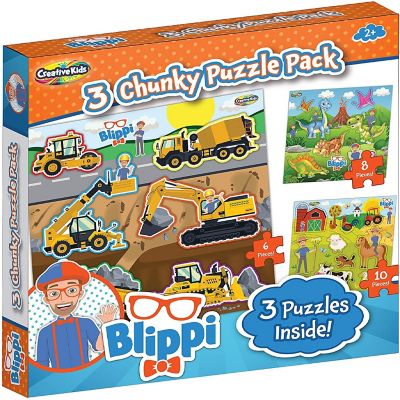 Blippi Chunky Puzzles for Kids by Creative Kids - 3 Chunky Puzzles for Toddlers Ages 2+ Image 1